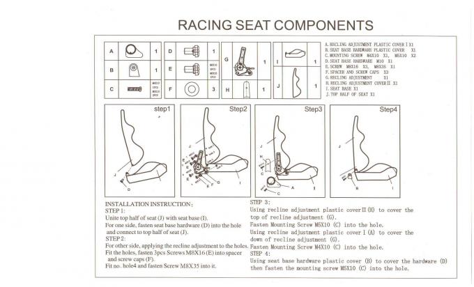 Double Or Single Slider Sport Racing Seats / Fabric Suede Racing Seats